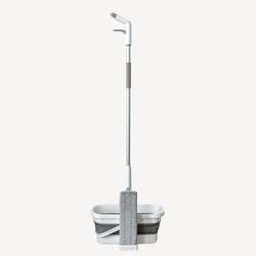 4-in-1 Mopping System with Spray and Collapsible Bucket