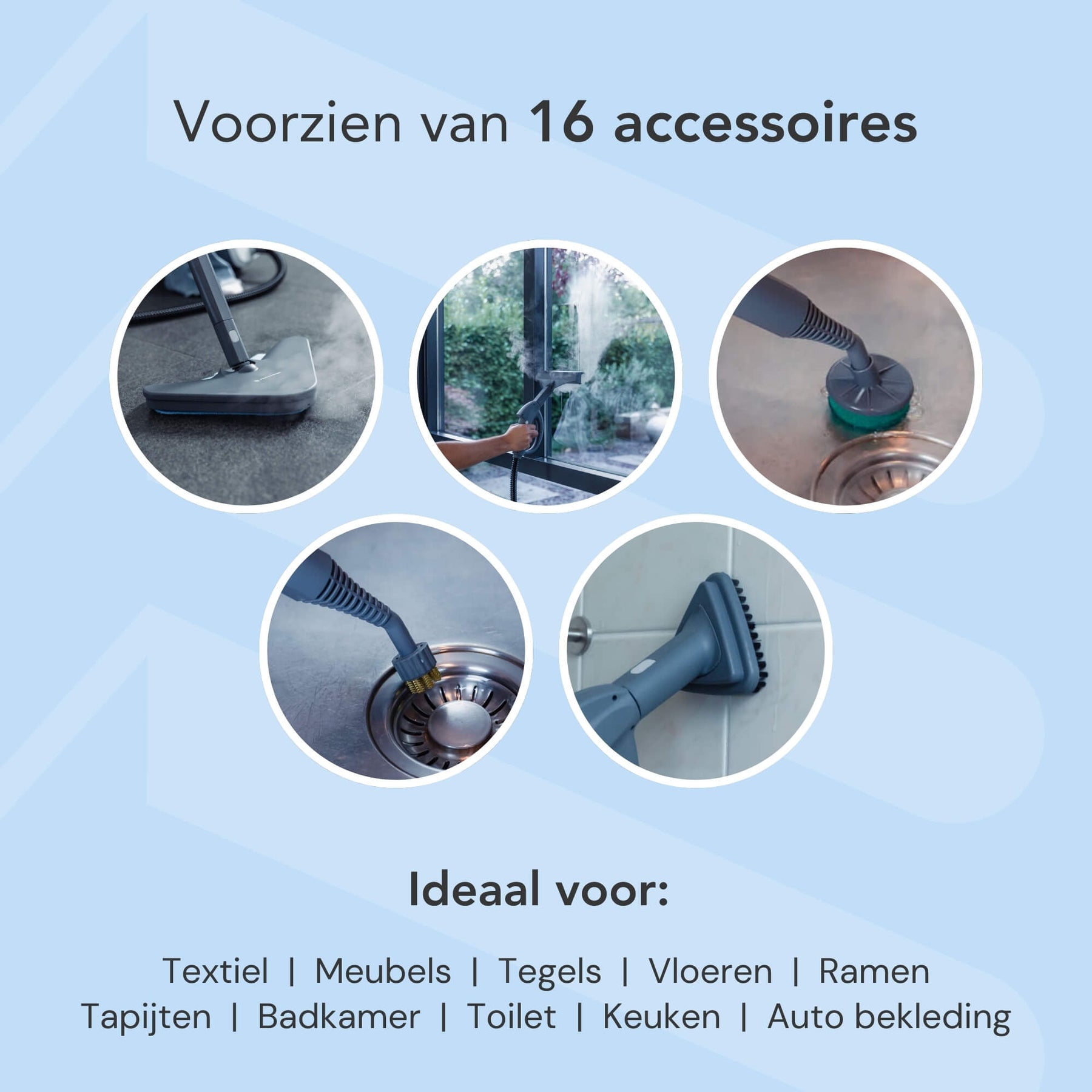 NV286 Steam cleaner | With 16 accessories